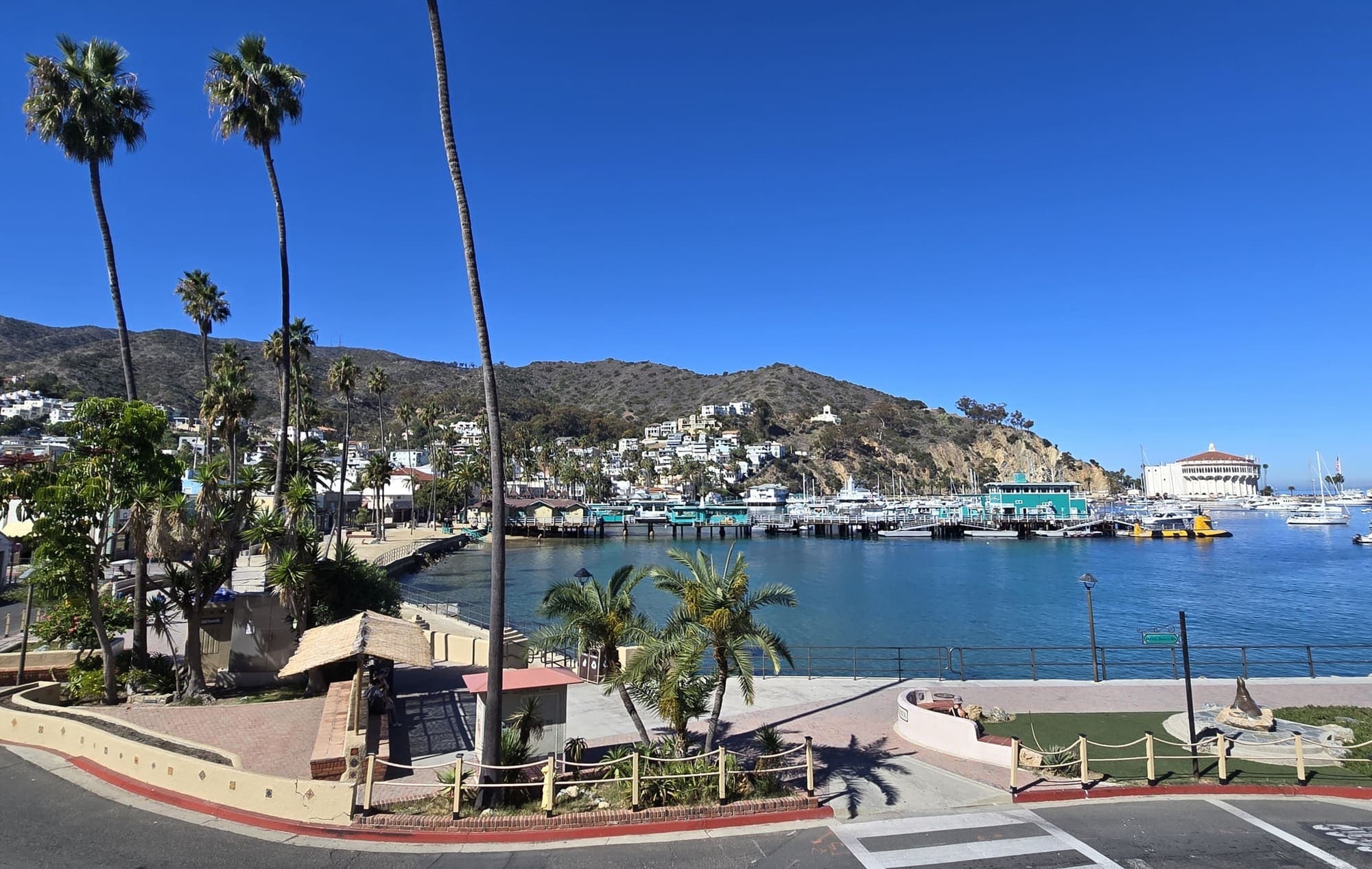 Avalon Harbor and the Catalina Casino from the waterfront