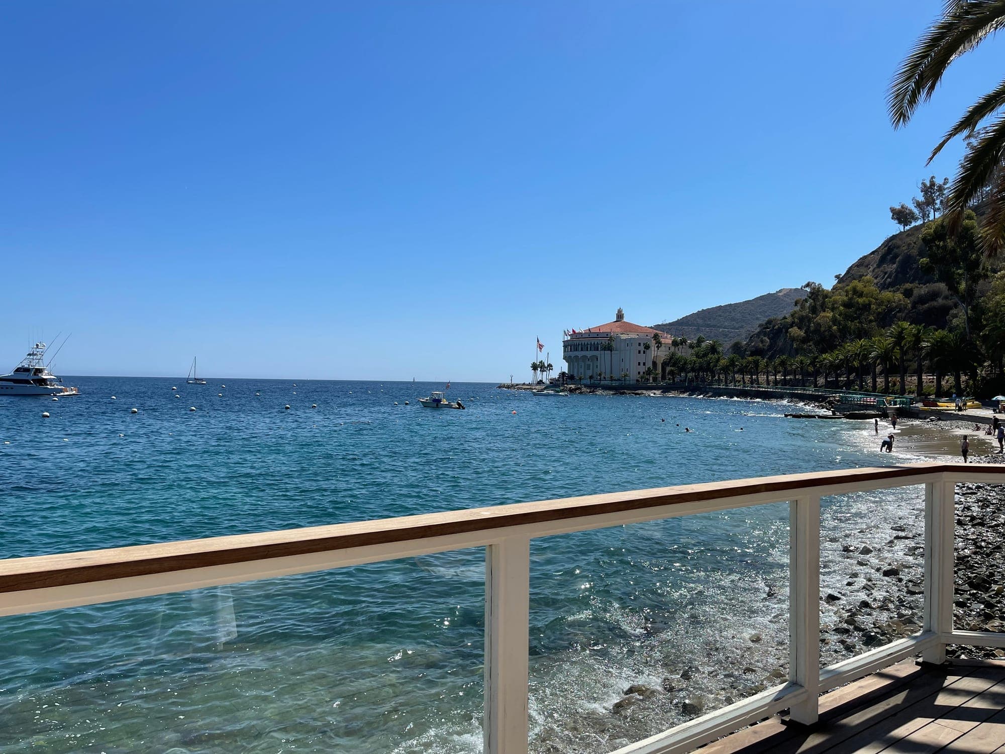 The Casino and clear water seen from Descanso Beach